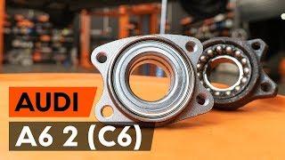 How to change front wheel bearing / front hub bearing on AUDI A6 2 (C6) [TUTORIAL AUTODOC]