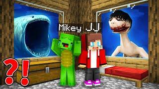 JJ and Mikey HIDE from BLOOP MONSTER and SCARY UMA in Minecraft ! (Maizen)