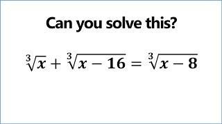 A challenging sum of cube roots problem