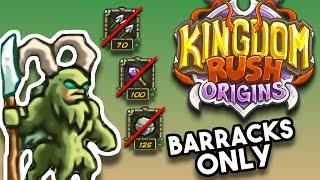 Can You Beat Kingdom Rush: Origins with ONLY Barracks? (Ally Units Only Challenge)
