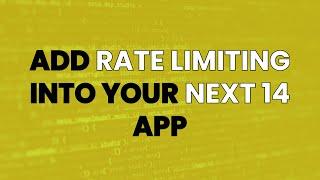 Prevent DDOS, Add Rate Limiting into Next 14 app, Dragonfly Redis Alternative Full Tutorial