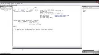 Stata Tutorial: Importing Data from Excel