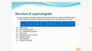 Structure of part program