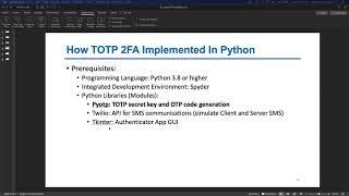 Nguyen, Dominique : Cybersecurity - Implementing TOTP 2FA with Python PyOTP