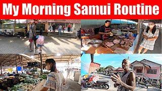 My Daily Morning Koh Samui Routine in Koh Samui: School Drop-off, Market Visit & Drive - Video 7539