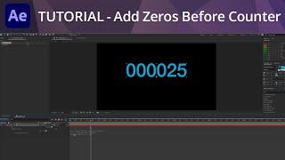 After Effects Tutorial - Expression to Add Zeros Before Counter