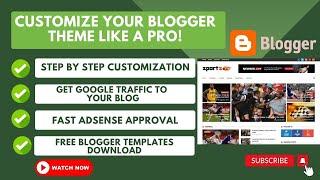 How to Customize Your Blogger Theme Like A Pro| Free Sports Mag blogger theme download 2023| Adsense