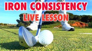 How To Hit Consistent Iron Shots  - Live Golf Swing Lesson