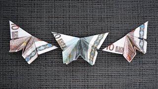 Origami SCHMETTERLING Geldgeschenk GELD FALTEN | Money BUTTERFLY | Tutorial by Euro Origami