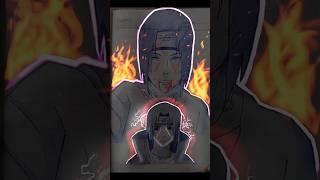 How I made itachi Uchiha drawing from his death scene. ||Glow art#narutoshuppiden