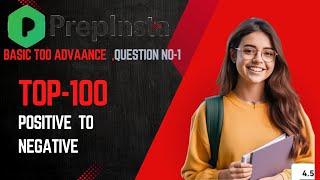 prepinsta top 100 coding  Q no 1positive negative placement and interview basic to advance python