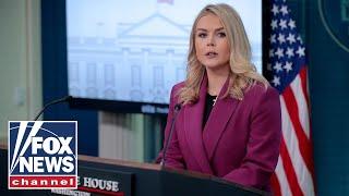 Karoline Leavitt holds briefing as Trump threatens more tariffs