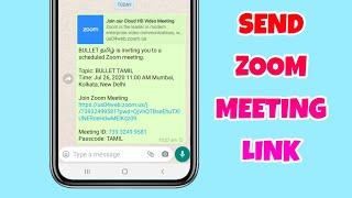 How to send zoom meeting link in WhatsApp | ZOOM | Tamil | BULLET TAMIL