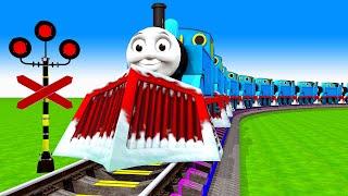 【踏切アニメ】あぶない電車 New Train Thomas 2024Fumikiri 3DRailroad Crossing Animation #1