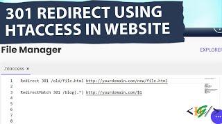 How to Redirect 301 using Htaccess in Website