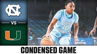 North Carolina vs. Miami Condensed Game | 2024-25 ACC Women's Basketball