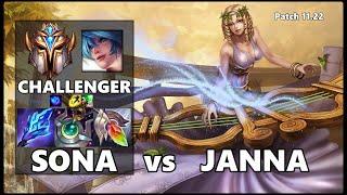 CHALLENGER Support Gameplay - SONA vs JANNA Patch 11.22