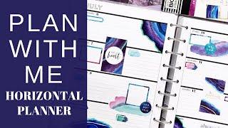 PLAN WITH ME | HORIZONTAL Classic Happy Planner | Soft Geode