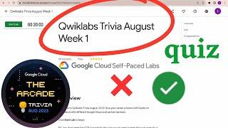 Qwiklabs Trivia August Week 1|#quiz|#Lab Solution|#Qwiklabs Arcade 2023