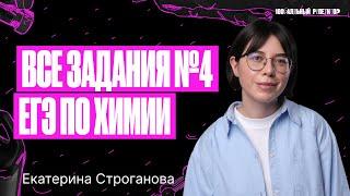 Все задания №4 ЕГЭ по химии 2024 с 0 за 1 урок | Екатерина Строганова