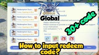 How to input code redeem - Ragnarok Origin Global