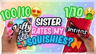 MY SISTER RATES MY PAPER SQUISHIES!?
