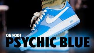 ON FOOT! Nike Air Force 1 Psychic Blue White Schopes 4K HV9405 400