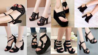 New Black Sandals Designs 2024 | Party Wear Sandals Design | Aisha Fashion Creation