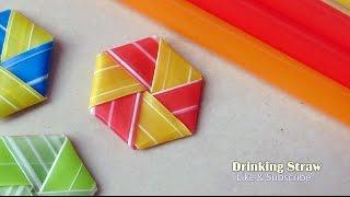 How to fold beautiful straw flowers - Make flowers straw - Drinking straw | DIY Art Straws