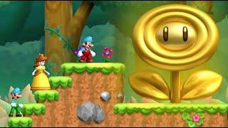 New Super Mario Bros. Wii - Find That Princess! - 3 Player Co-Op Walkthrough - World 5 - Part 1
