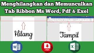 2 Ways to Show and Hide the Ribbon Tab in Microsoft Word, Excel and Power Point