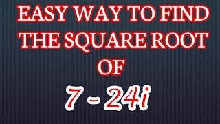 #complex number#problems based on square root of a complex number