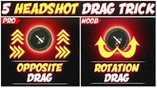 Headshot Drag Trick Free Fire | Rotation Drag in Free Fire | Headshot Trick Free Fire |Rotation Drag