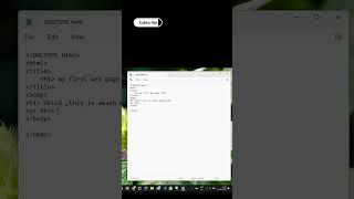 simple website using html code || notepad || web page