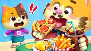 Don't Overeat | Healthy Habits for Kids | Kids Cartoon | Funny Stories | Mimi and Daddy