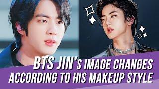 Comparison of BTS Jin's Images That Change depending on The Makeup Styles