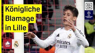 Güler hat das Tor auf dem Kopf! Real patzt: Lille - Real Madrid | UEFA Champions League | DAZN