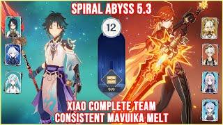 FIVE CONSISTENT MELT MAVUIKA! Xiao Complete Team x Mavuika Melt | Spiral Absys 5.3 | Genshin Impact