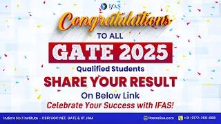 Share Your Result GATE Physics 2025 Results with IFAS | Let's Celebrate Success Together!