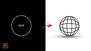 How to Create Wireframe Globe in Illustrator | Adobe Illustrator Tutorial | Sk Graphics Studio