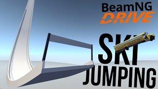 BeamNG Drive - Ski Jumping Cars! - Biggest Jump in BeamNG!! - (BeamNG Drive Gameplay Highlights)