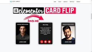  [Free]-Elementor Card With Flip Animation After Hover