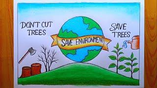 Environment drawing ||  Environment safety  drawing