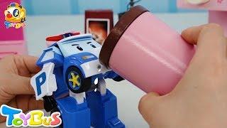 poli경찰차 다쳤어요!|커피즐기는 로보카폴리~|장난감이야기모음|토이버스|Kids Toys | Baby Doll Play | ToyBus