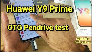 Huawei y9 prime otg pendrive test