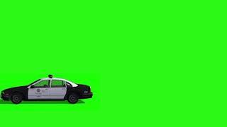 Green screen Police car