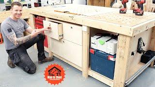 How to Install Drawers in a Workbench. MFT Table Build series.