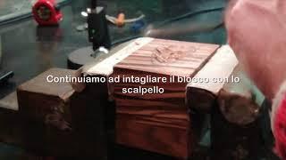 ManualeFaidate.com Portapipa in legno Zebrano massello intagliato a mano