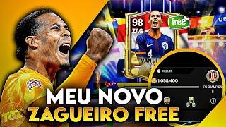  Usei o Van dijk Grátis e Subi Copas no X1 Fc Mobile *Van dijk 98 Review*