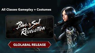 Blade and Soul Revolution Global - All Classes Gameplay + Costumes - Mobile